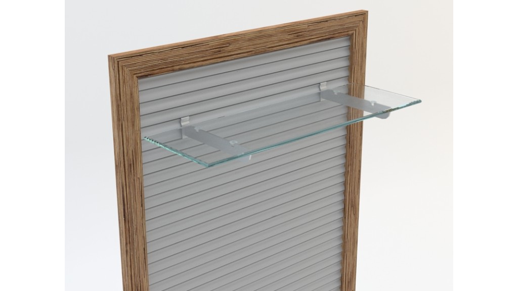 Glass Shelf Holder, 20cm, Chrome